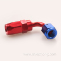 Degree Aluminum Alloy Oil Cooler Swivel Oil Fuel Gas Line Hose Pipe Adapter End AN Fitting (AN4-0A)